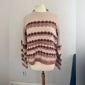 Anthropologie Elsamanda striped alpaca wool blend sweater